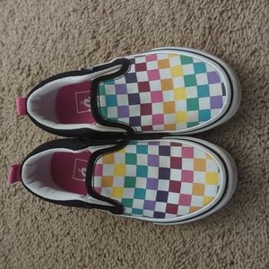Vans checkerboard classics slip on girls size 11 toddler